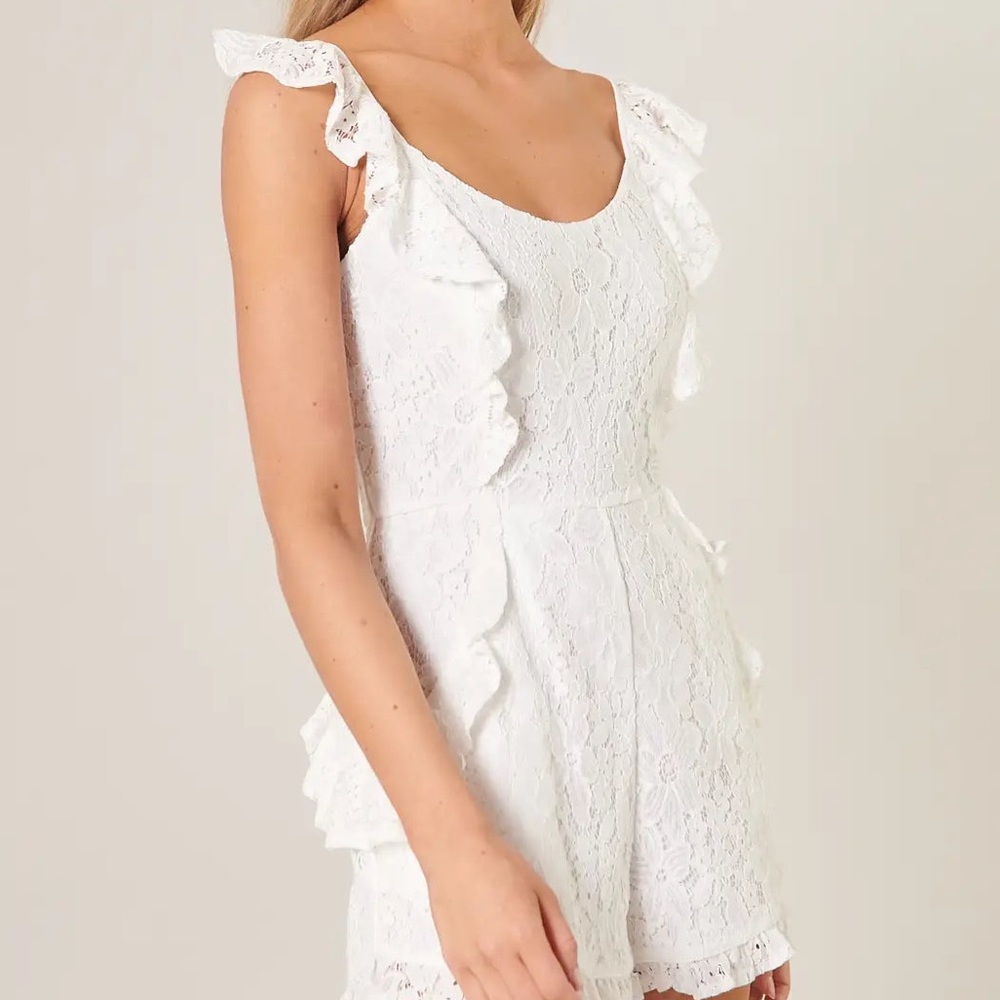 LOVE LETTERS RUFFLE LACE ROMPER - Picture 5 of 5